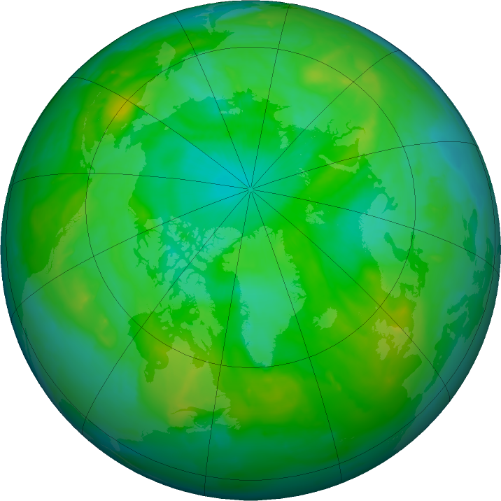Arctic ozone map for 09 July 2011